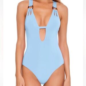 NWT BECCA Color Code Skylar Plunge
One Piece Swimsuit - Size Medium